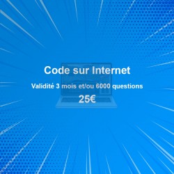 Code sur Internet : 25€